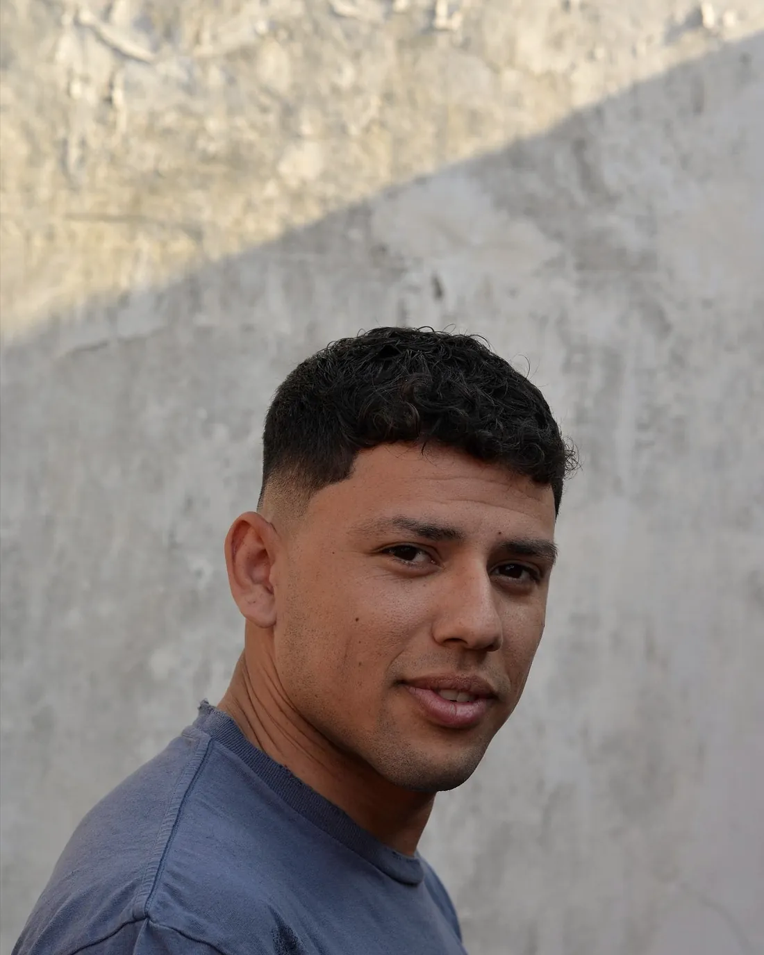 Curly low fade